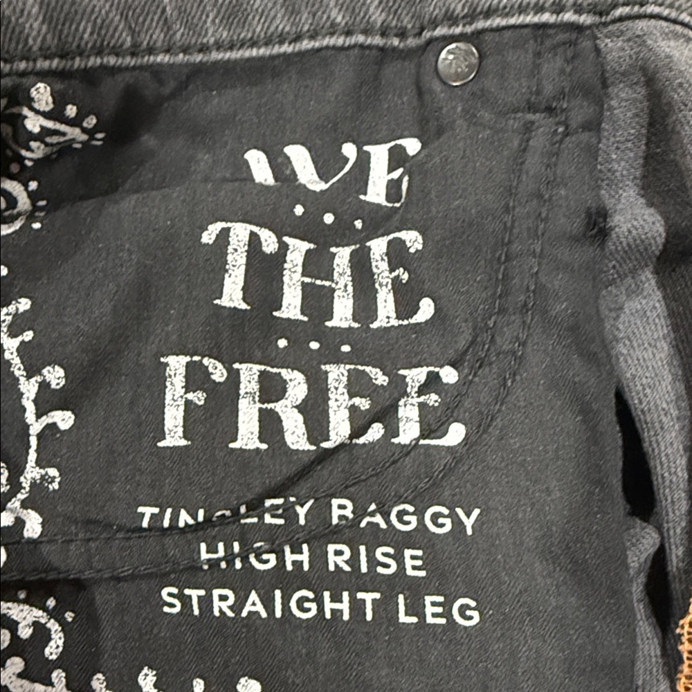 We The Free Charcoal Straight Leg Jeans - Picture 3 of 6